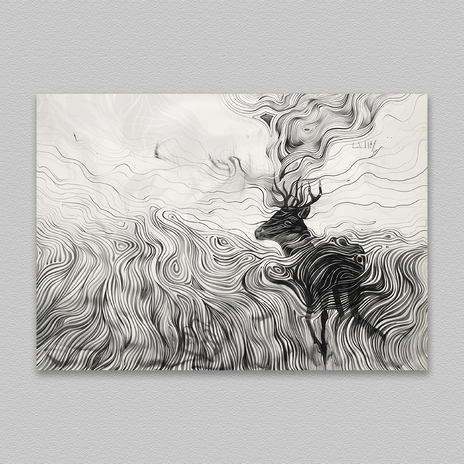 Abstract Deer Print Ready Poster