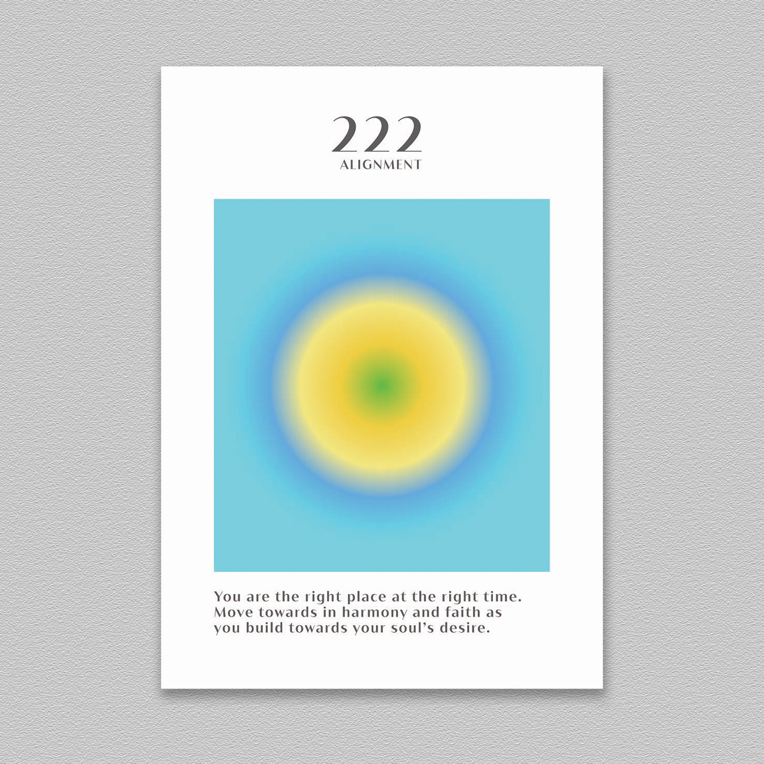 Angel Number 222 Print Ready Poster