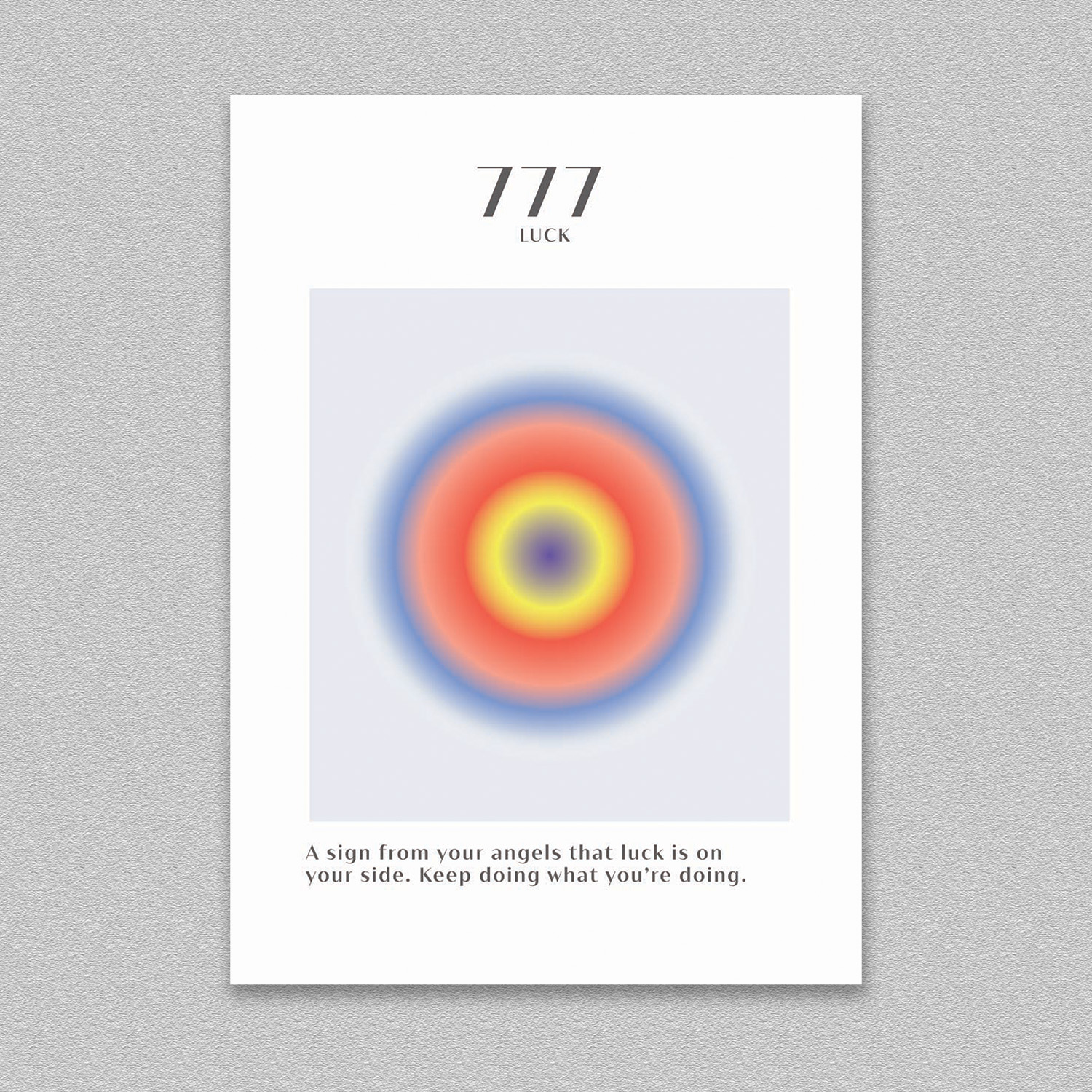 Angel Number 777 Print Ready Poster