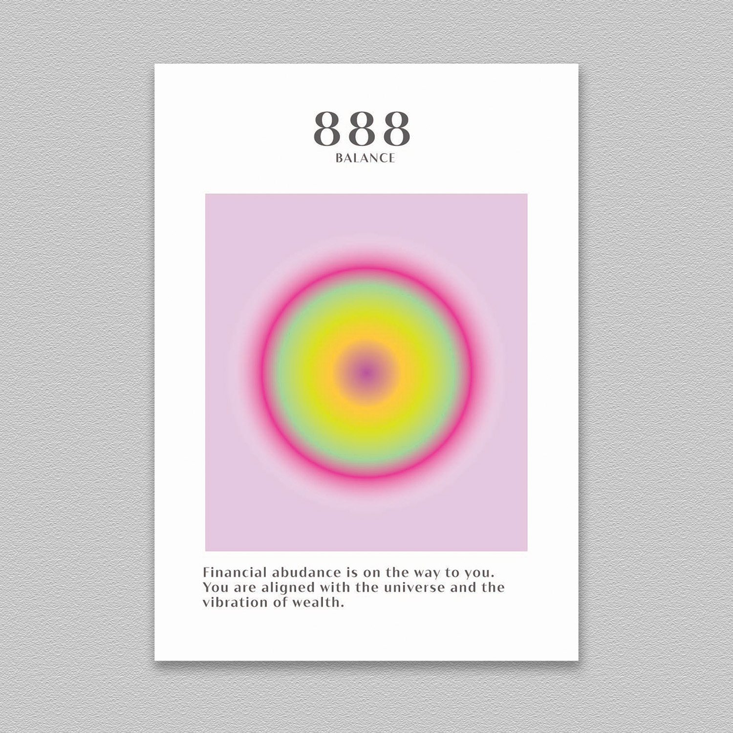 Angel Number 888 Print Ready Poster