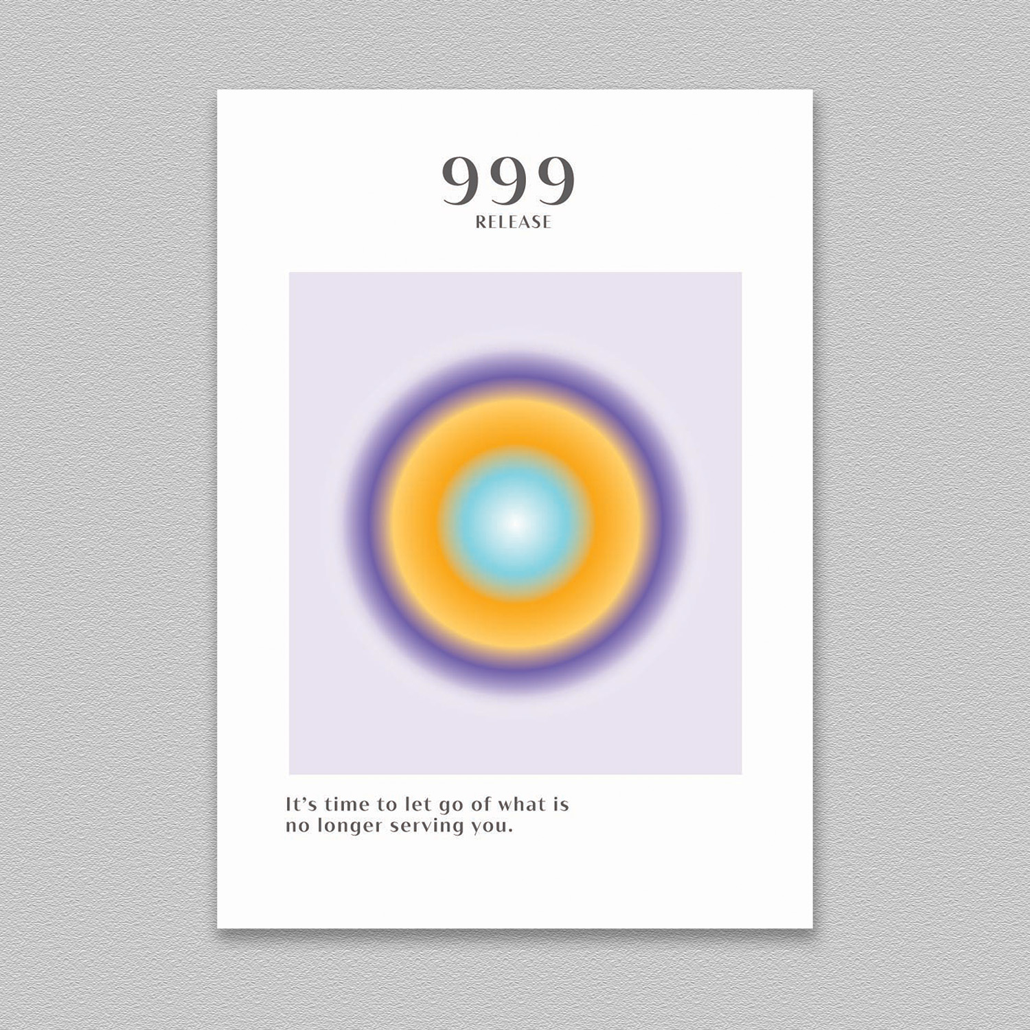 Angel Number 999 Print Ready Poster
