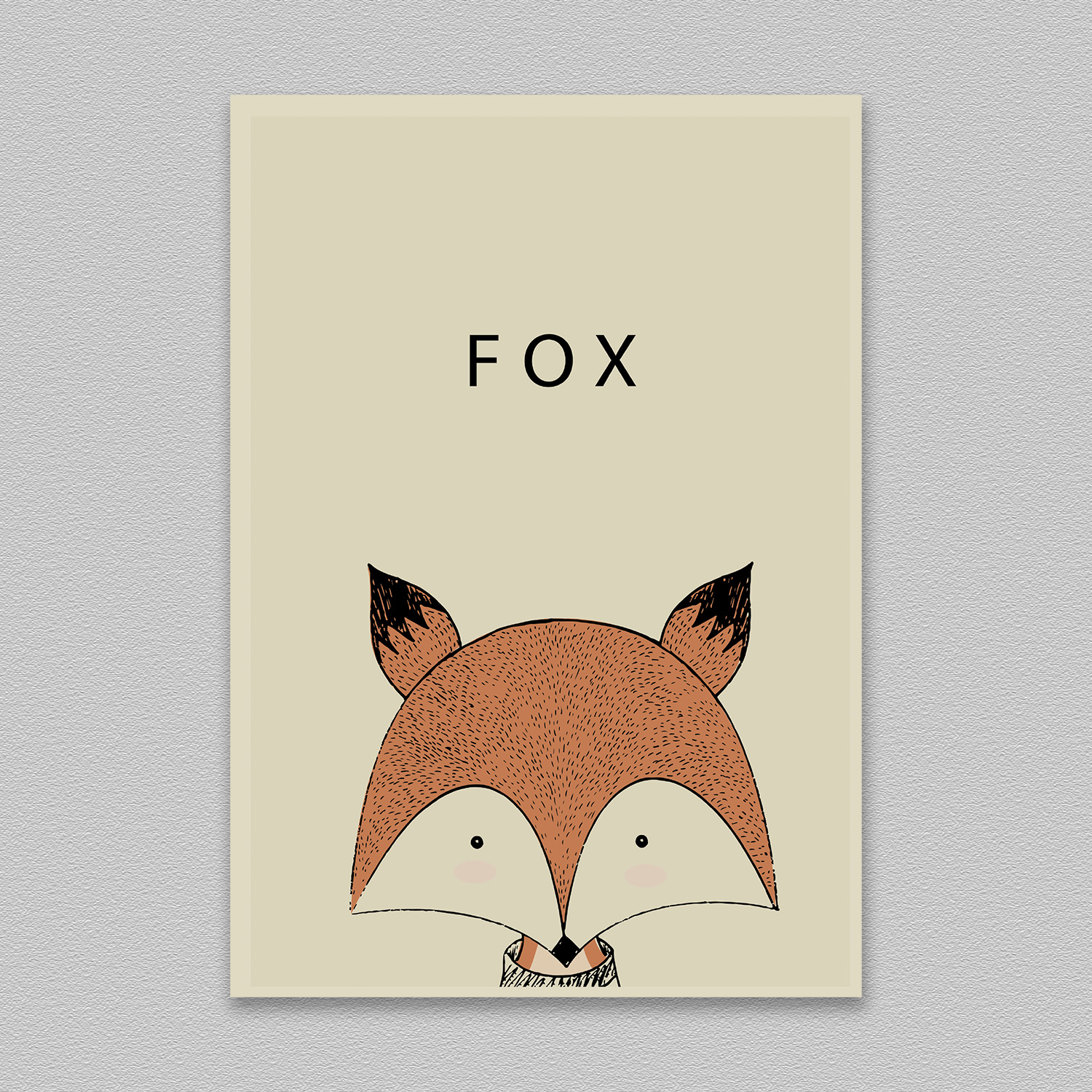 Cute Baby Fox Print Ready Poster