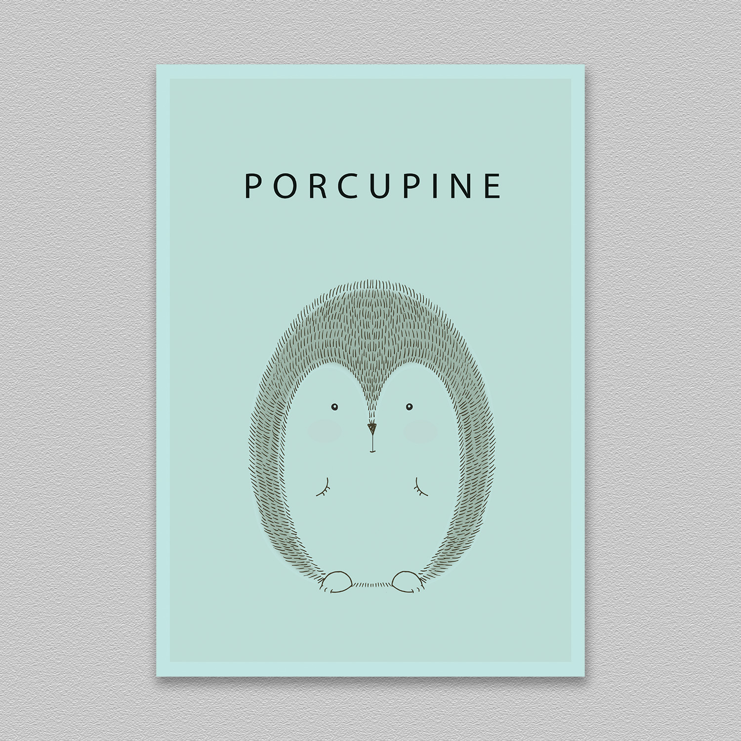 Baby Porcupine Print Ready Poster
