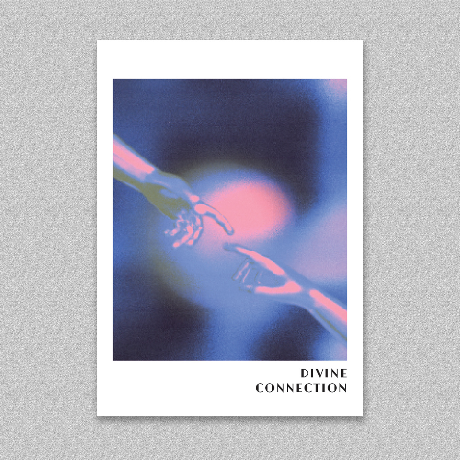 Divine Connection Positive Affirmation Vintage Poster