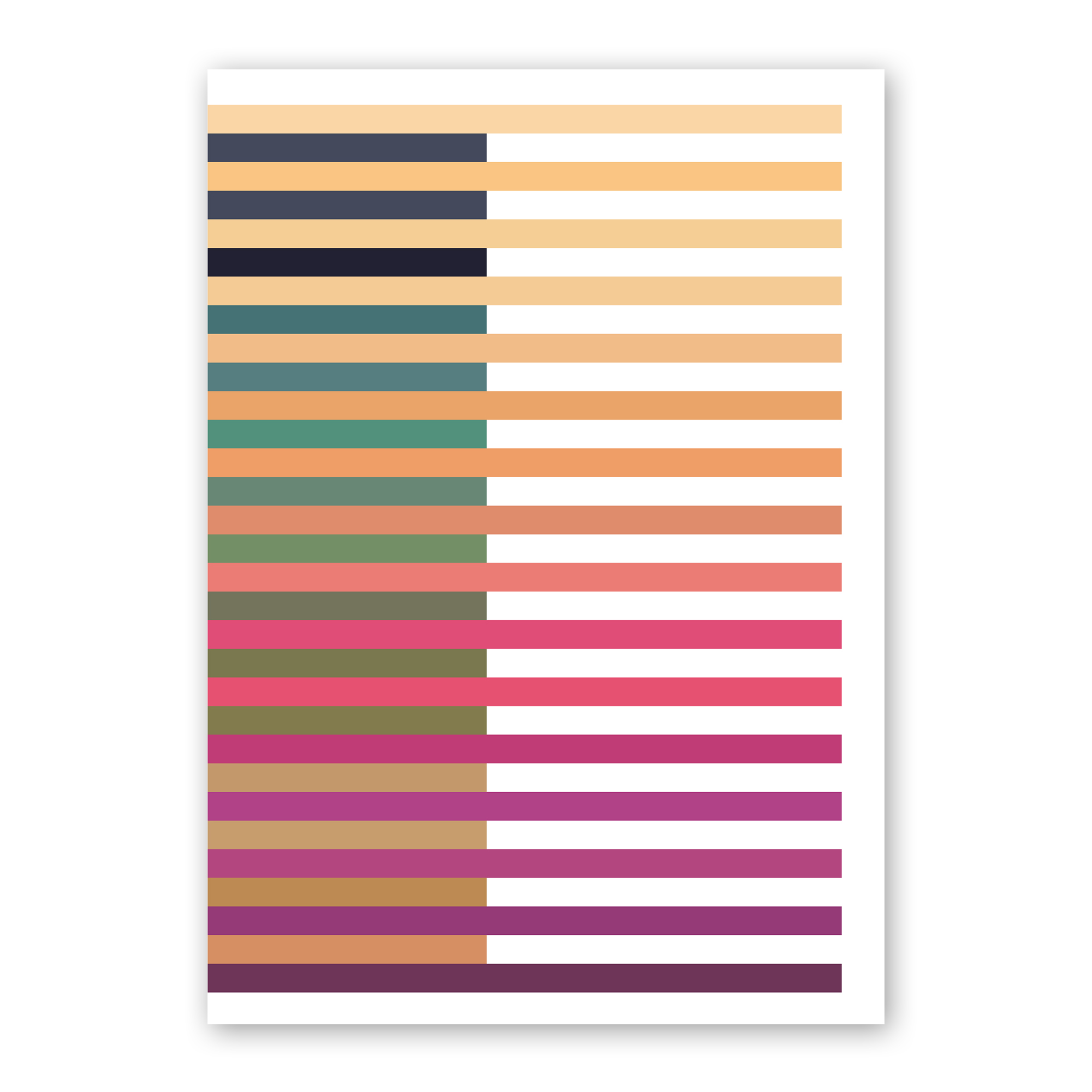 Offset Lines Minimal Abstract Series Poster