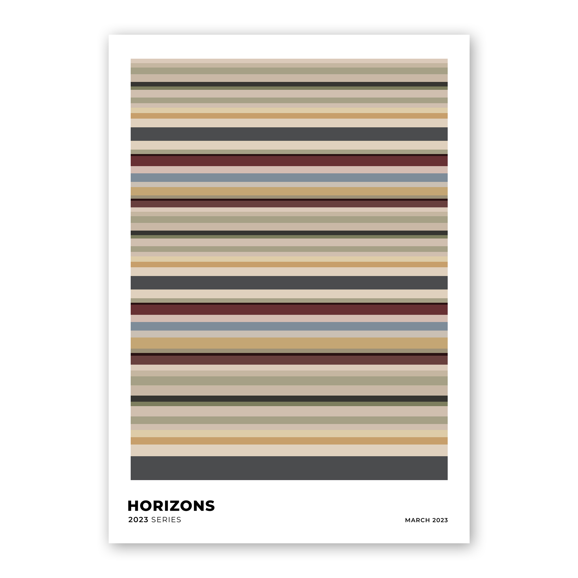 Horizons – Earth Tone Abstract Poster