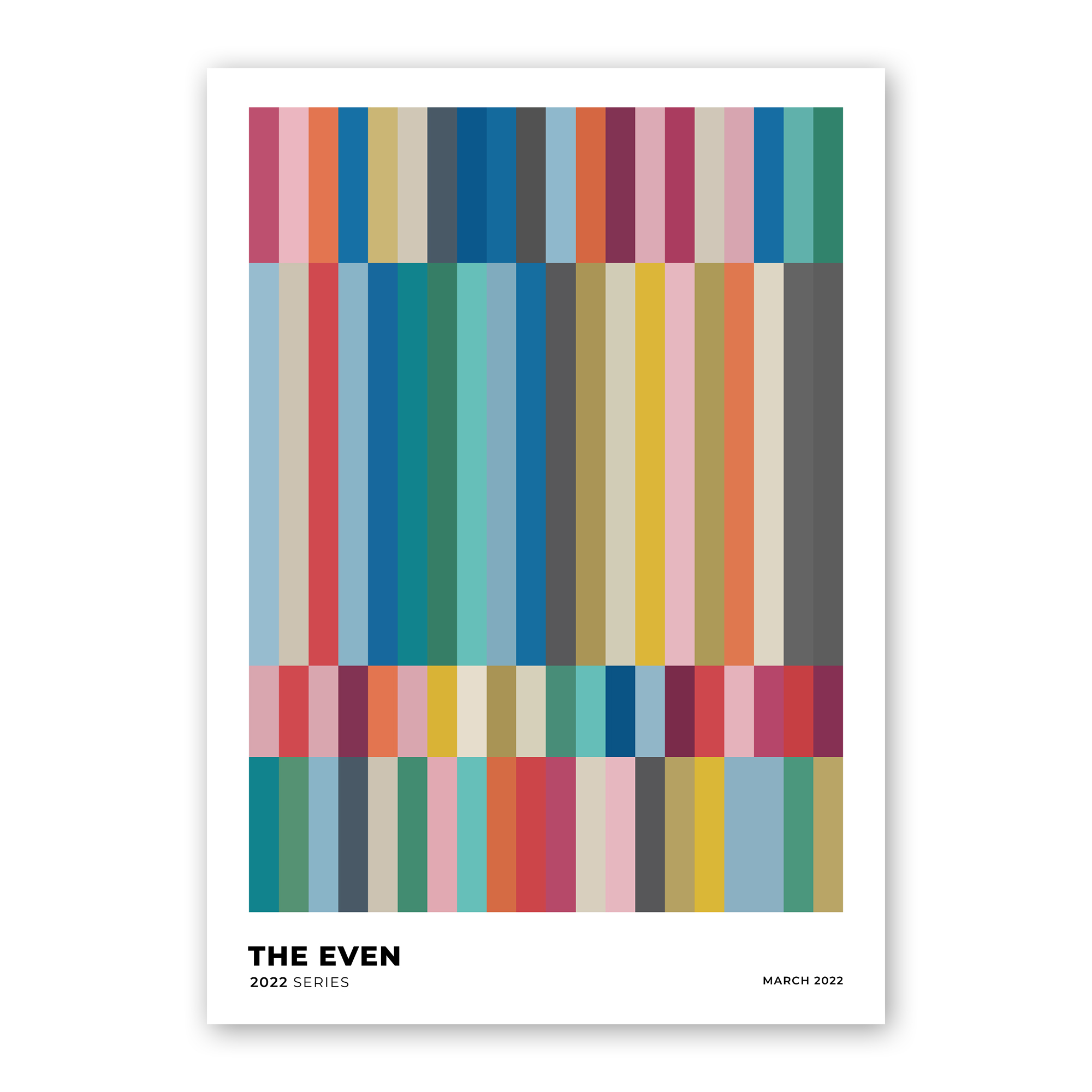 The Even – Structured Color Grid Poster